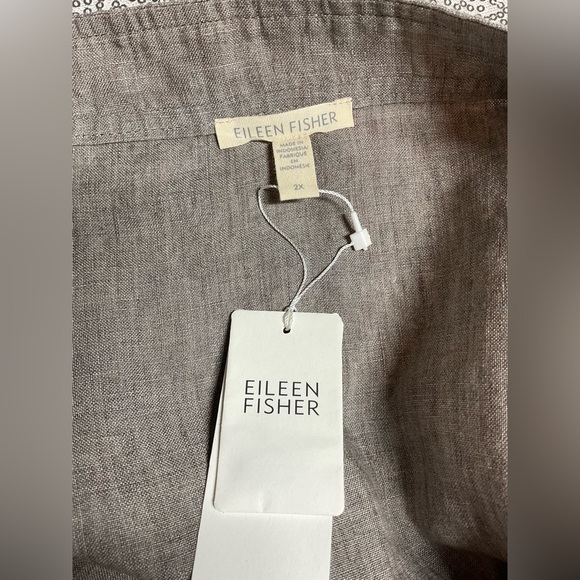 Eileen Fisher Organic Linen Square Neck Dress - Picture 3 of 7